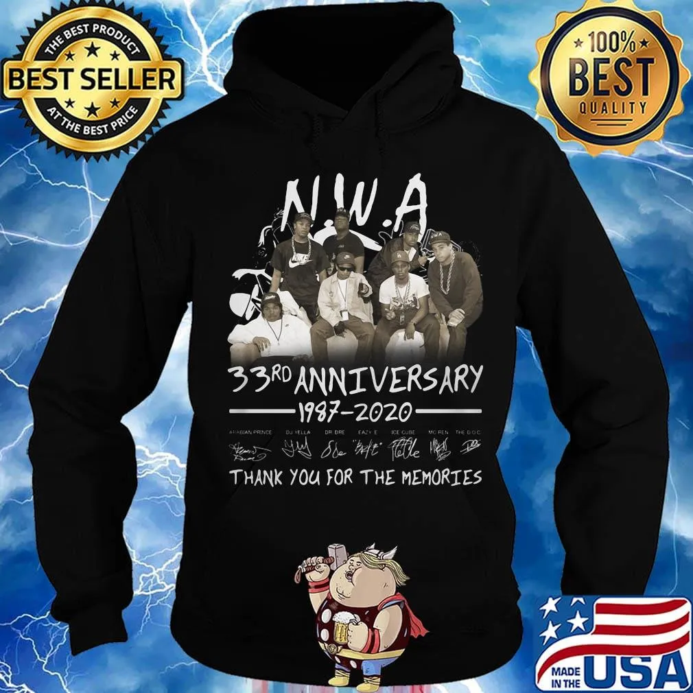 NWA 33rd anniversary 1987 2020 signatures thank you for the memories s Hoodie