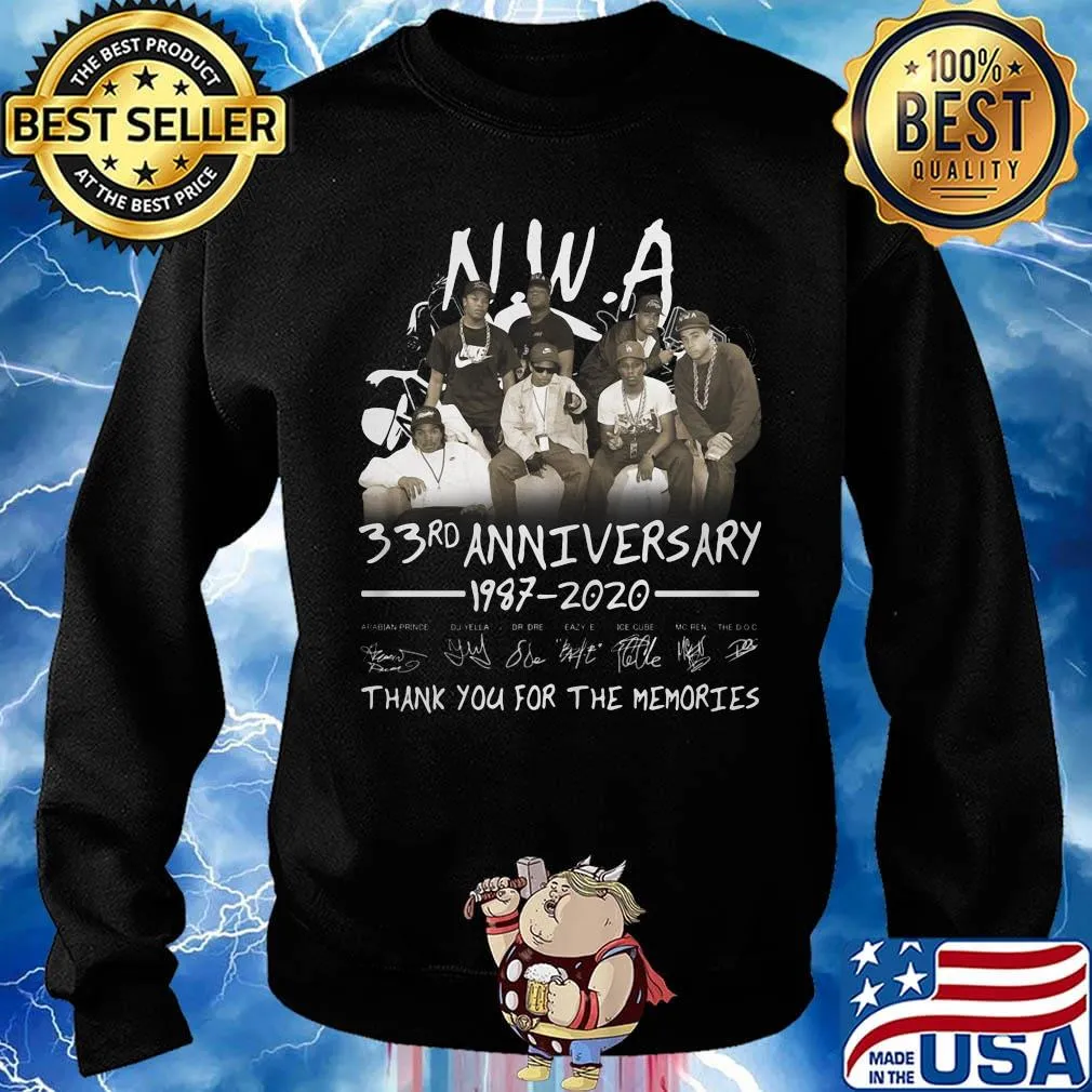 NWA 33rd anniversary 1987 2020 signatures thank you for the memories s Sweater