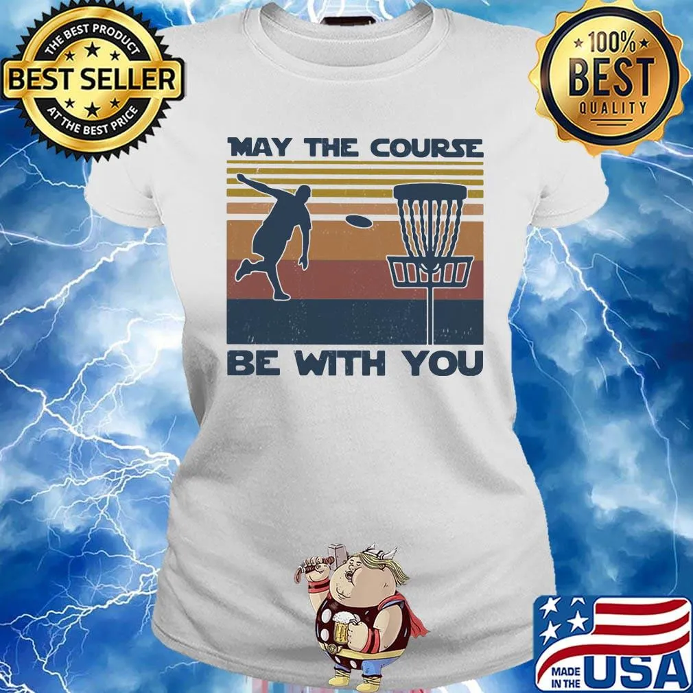 Official disc golf may the course be with you vintage retro s Ladies tee