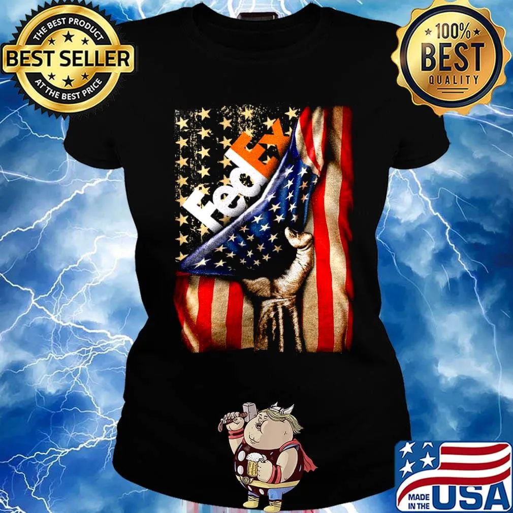Official FedEx American flag s Ladies tee