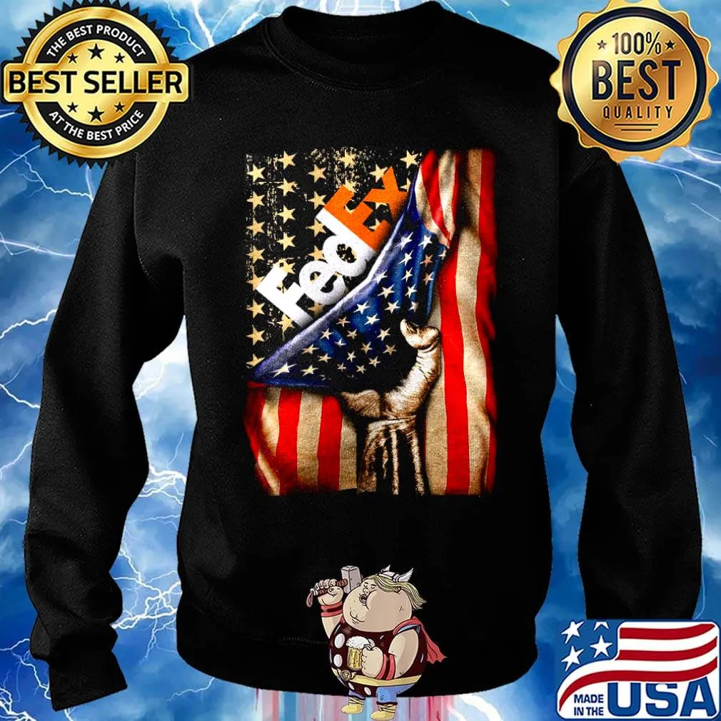 Official FedEx American flag s Sweater