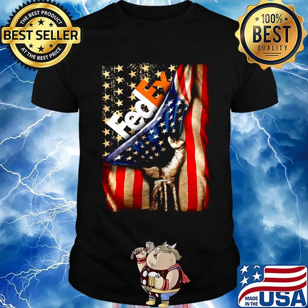 Official FedEx American flag shirt