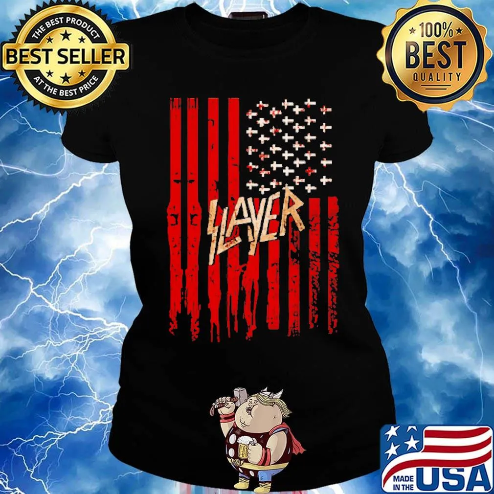 Official Slayer American flag s Ladies tee