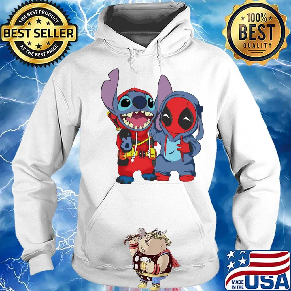 Official stitch and deadpool s Hoodie