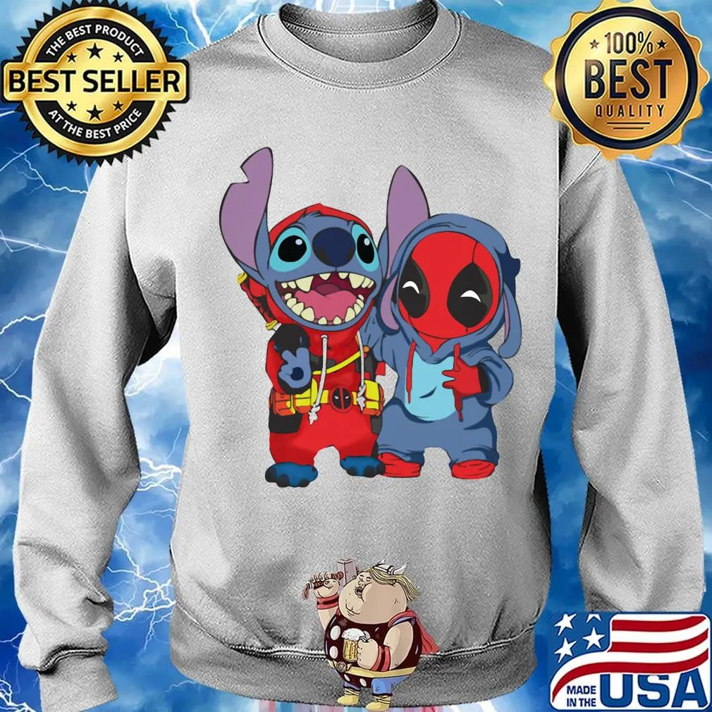 Official stitch and deadpool s Sweater