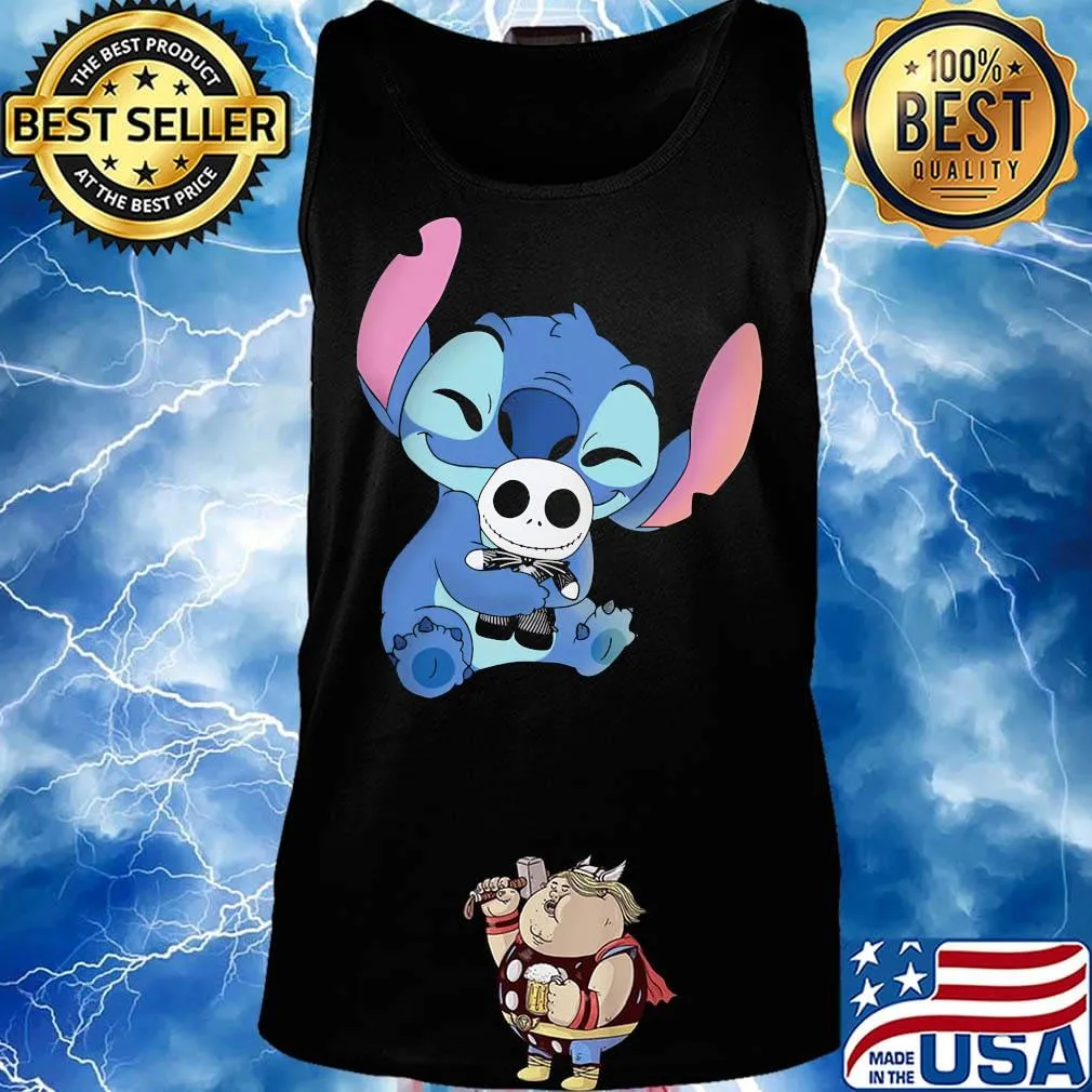 Official stitch hug jack skellington s Tank top