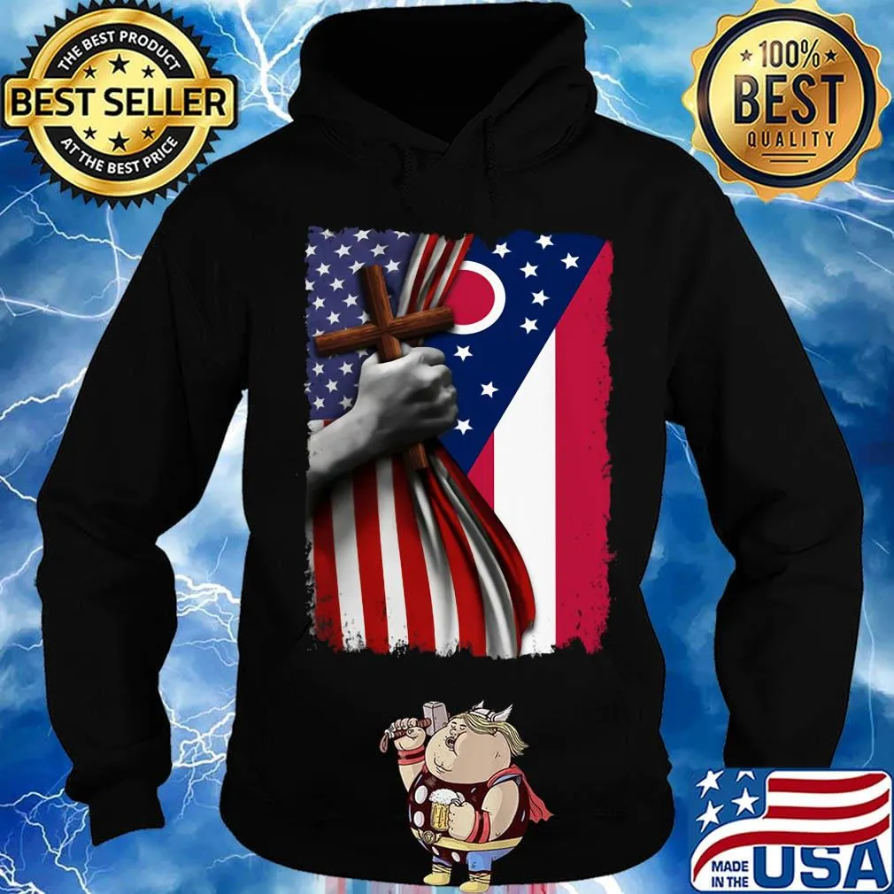 Ohio american flag cross happy independence day s Hoodie