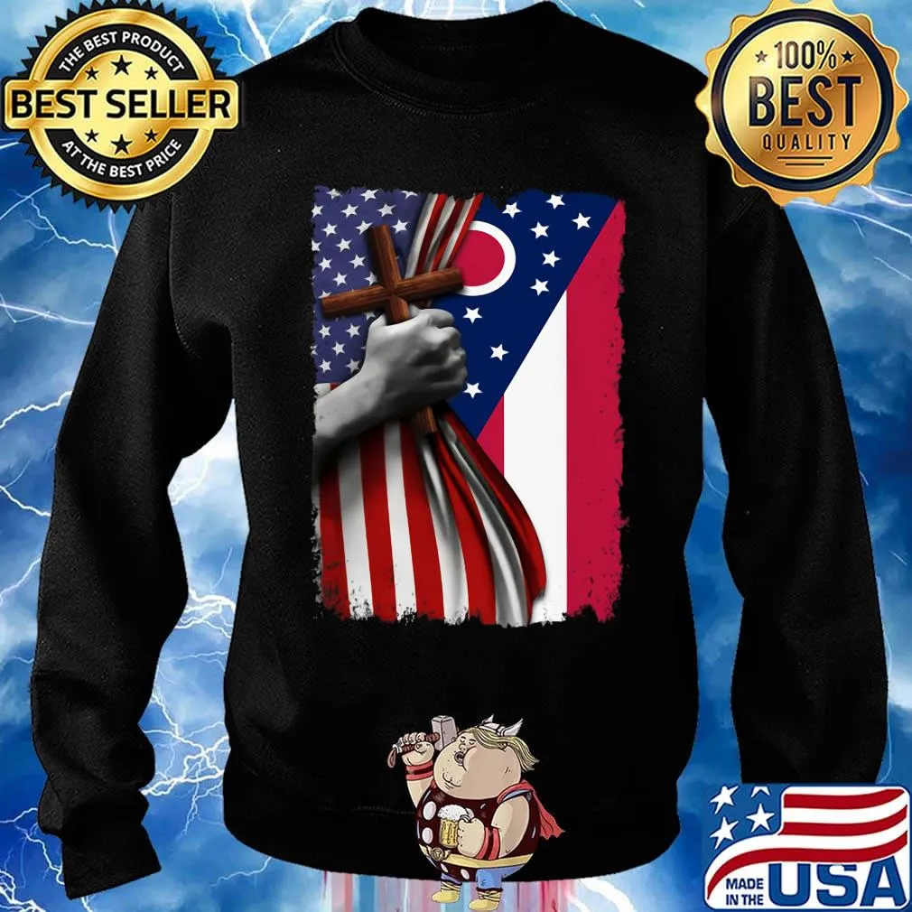 Ohio american flag cross happy independence day s Sweater