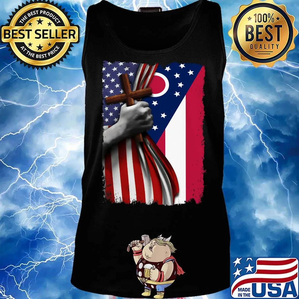 Ohio american flag cross happy independence day s Tank top