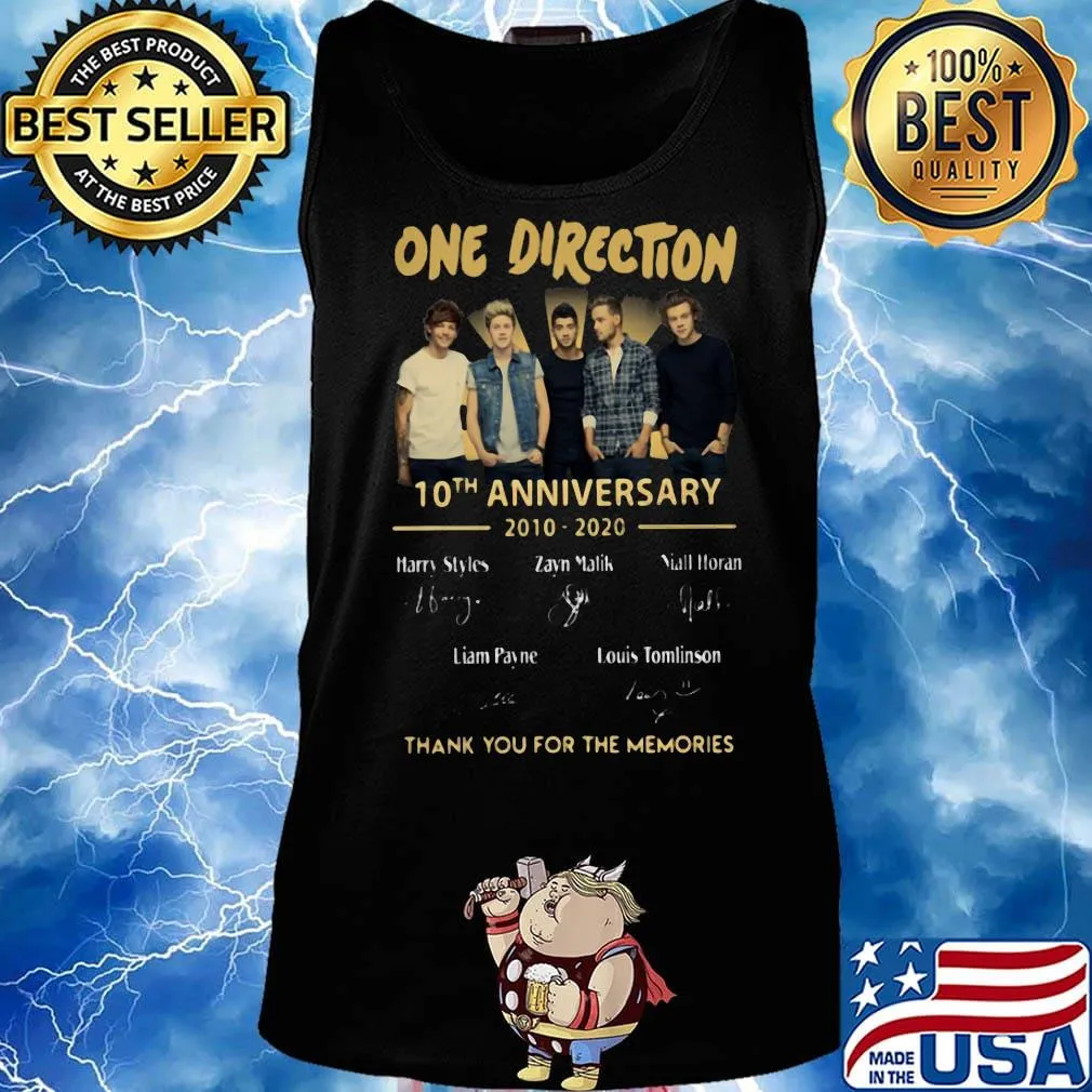 One direction 10th anniversary 2010 2020 thank you for the memories signatures s Tank top