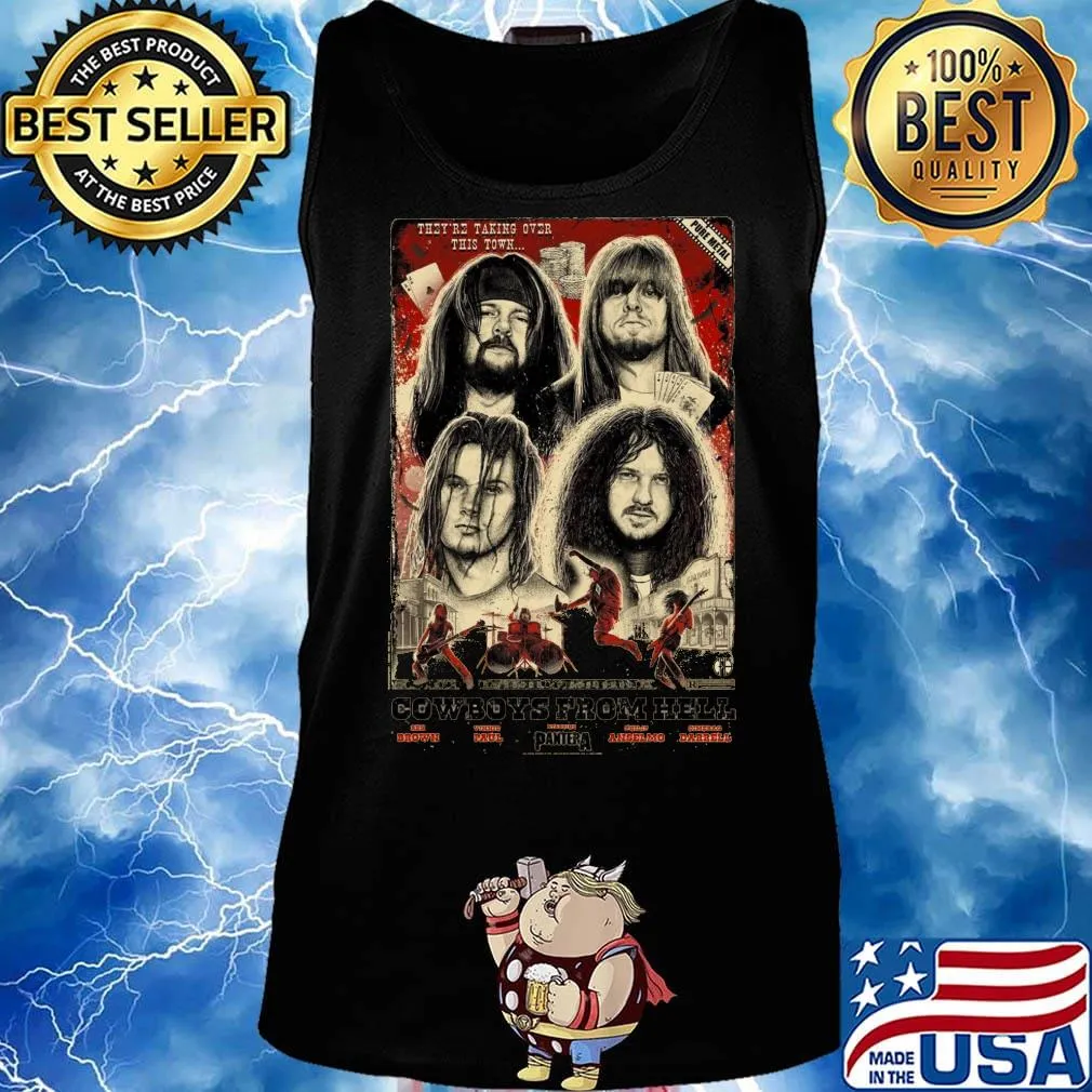 PANTERA COWBOYS FROM HELL 30TH ANNIVEARSARY POSTER BY PAUL JACKSON SHIRT Tank top