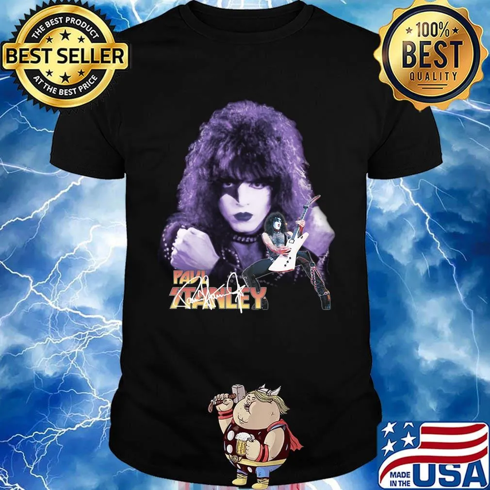 Paul stanley kiss band signature shirt