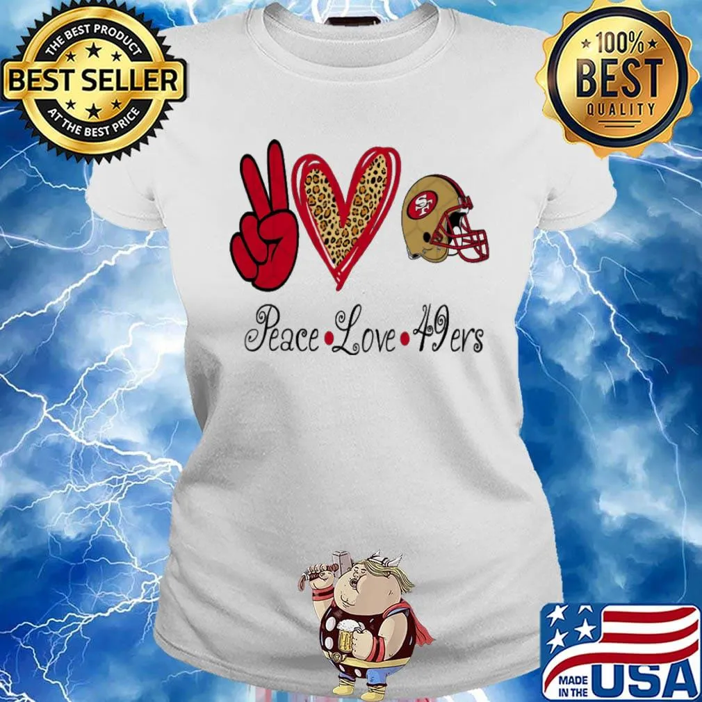 Peace Love 49ers Leopart s Ladies tee
