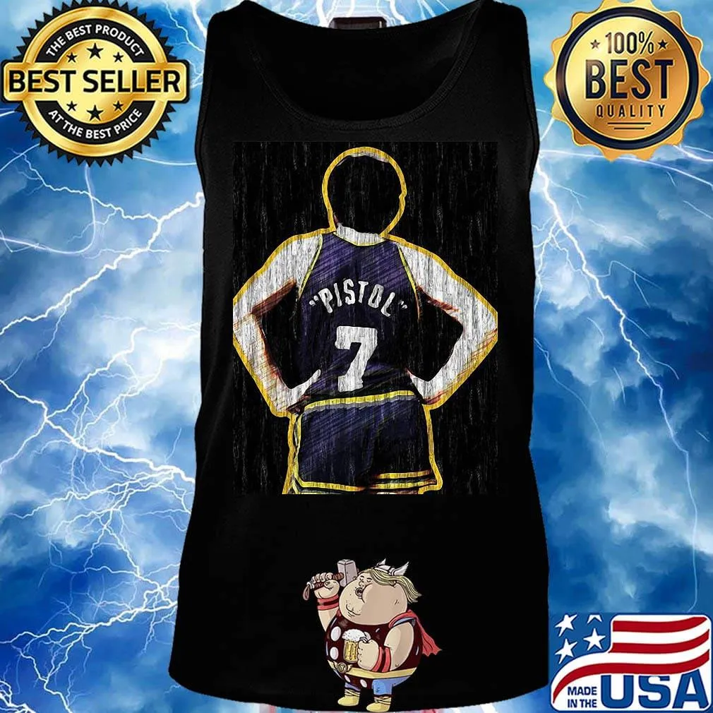 Pete maravich los angeles lakers basketball s Tank top