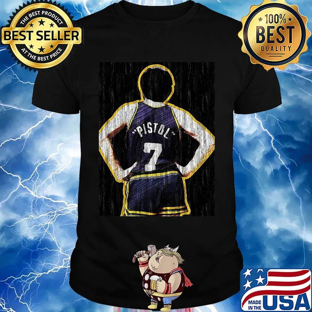 Pete maravich los angeles lakers basketball shirt