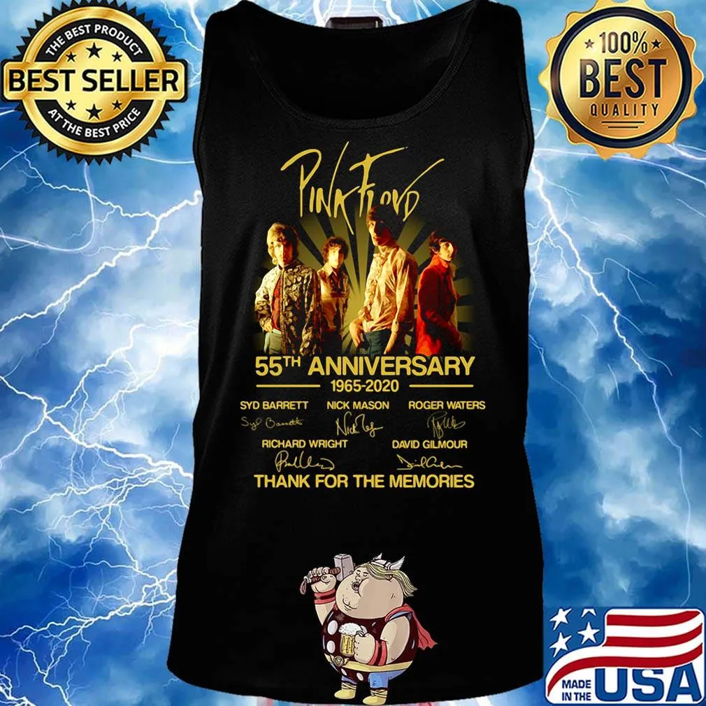 Pink floyd guitar 55th anniversary 1965 2020 thank you for the memories signatures s Tank top