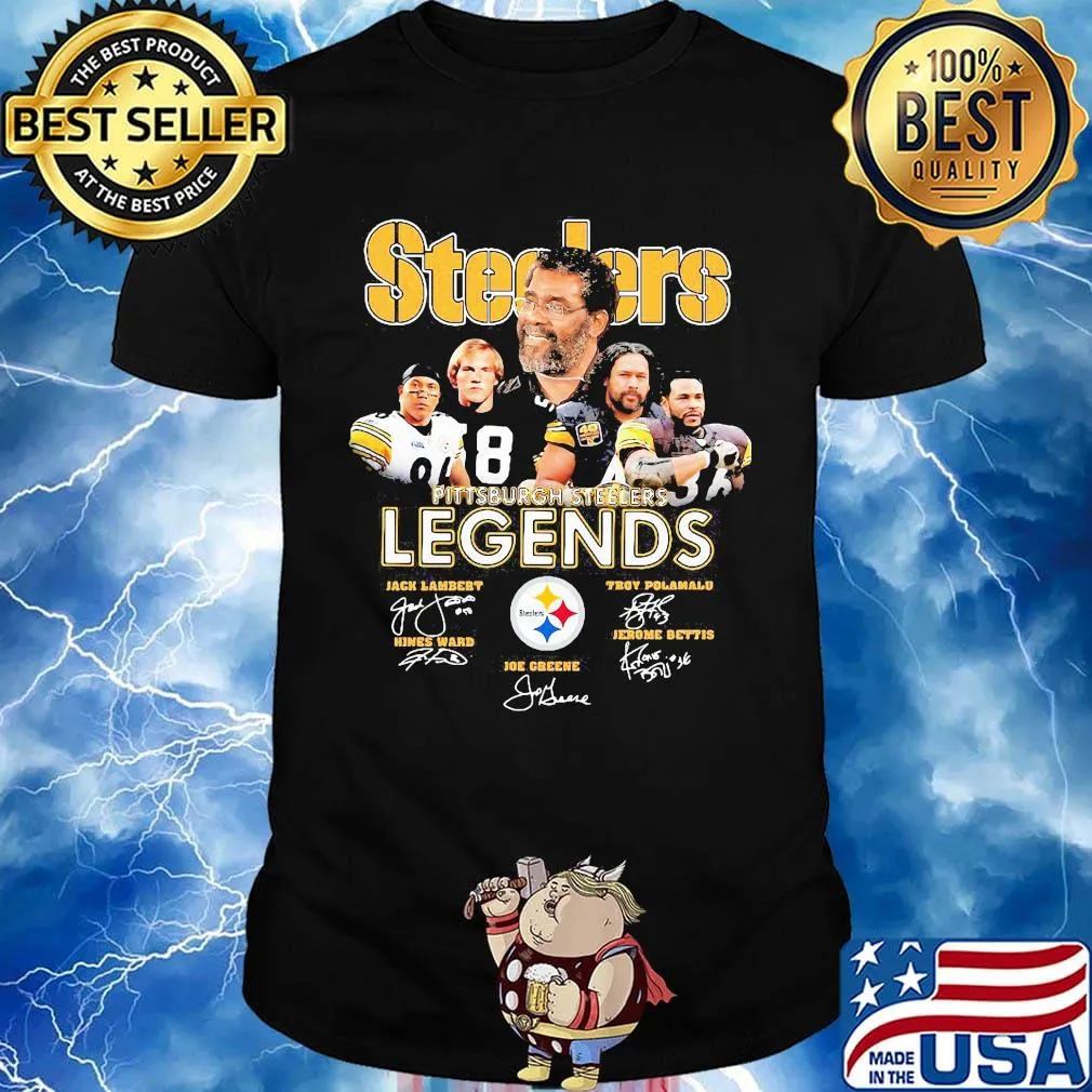 Pittsburgh steelers legends players signatures shirt