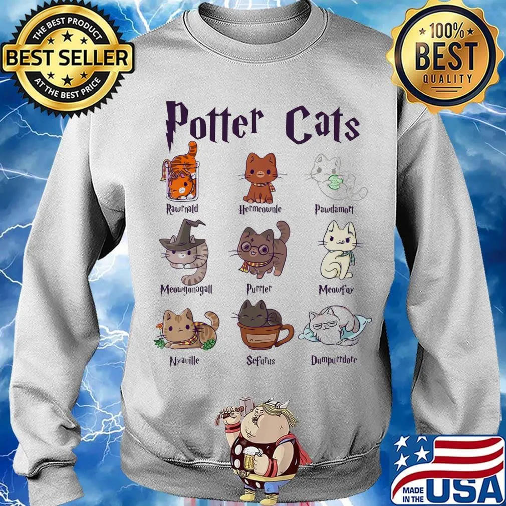 Potter Cats Rawnald Hermeownle Pawdamort s Sweater