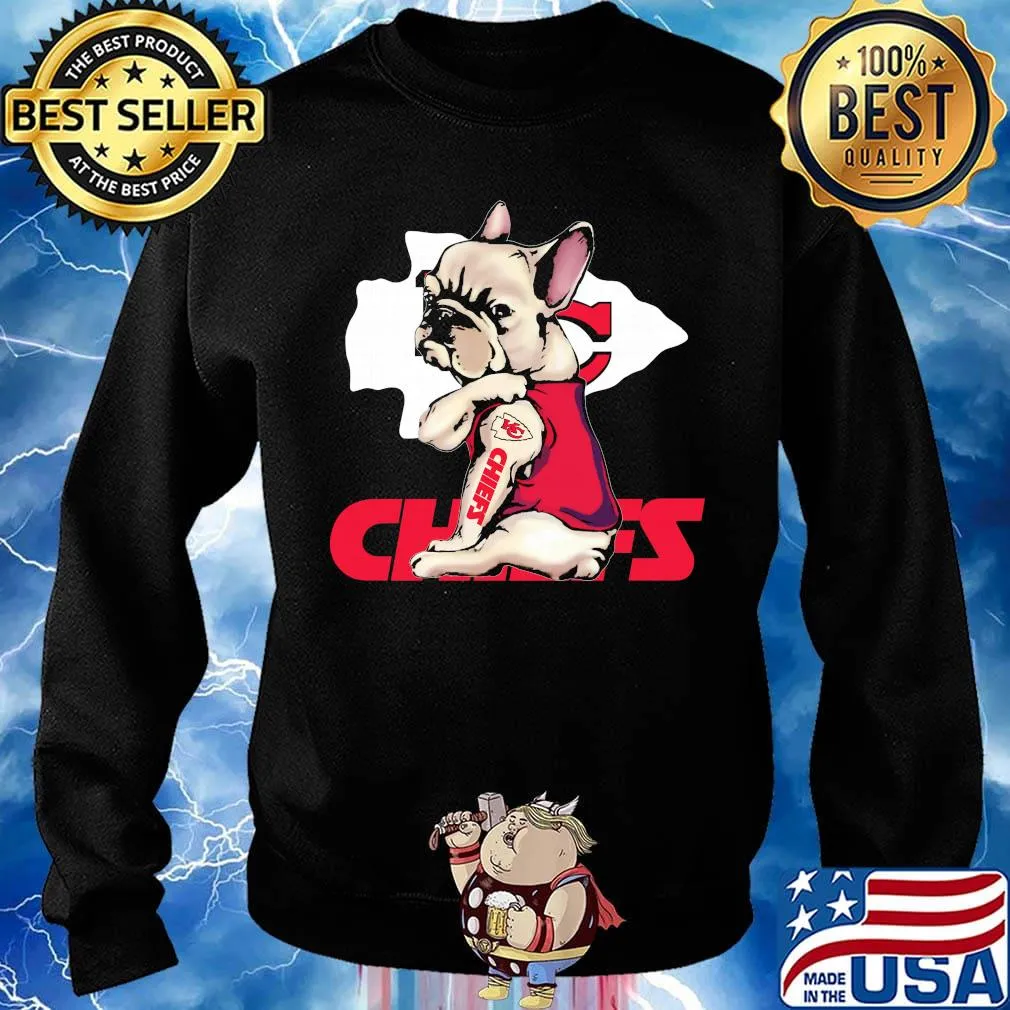 Pug tattoos kansas city chiefs football logo s Sweater