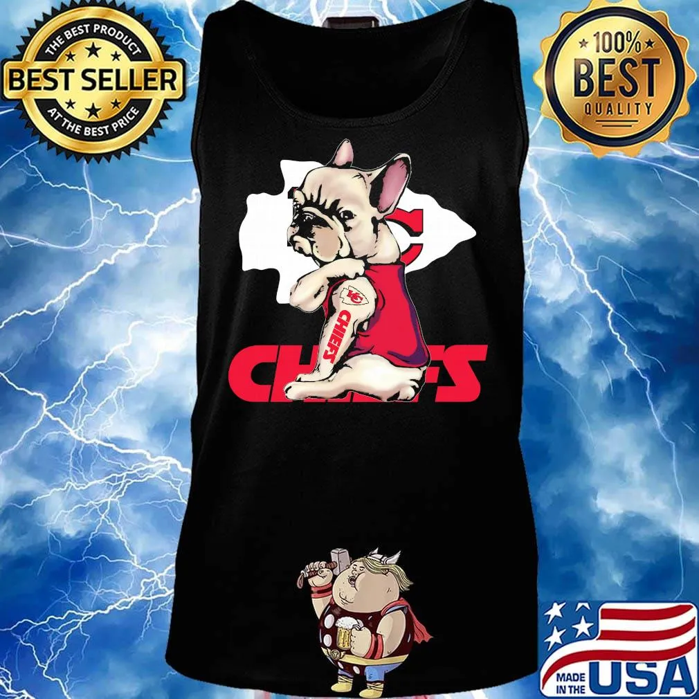 Pug tattoos kansas city chiefs football logo s Tank top