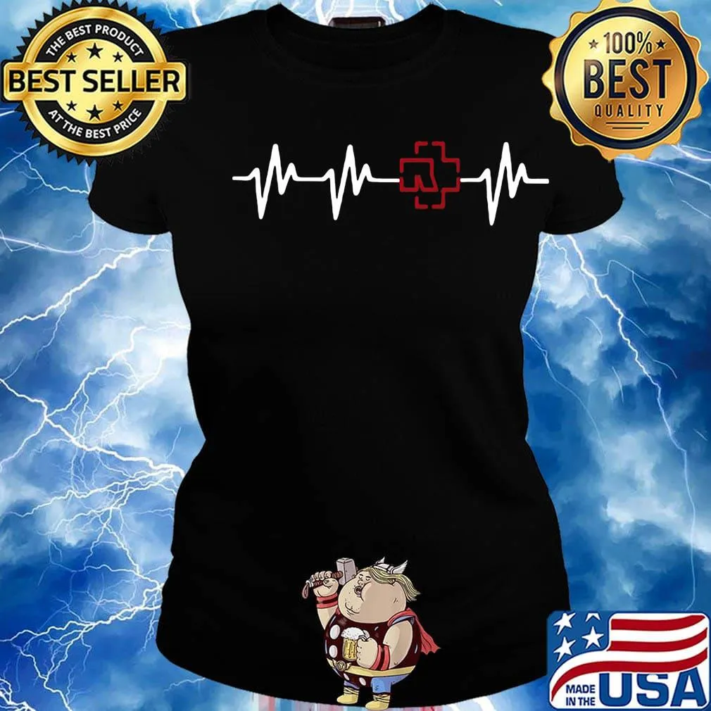 Rammstein band logo heartbeat s Ladies tee