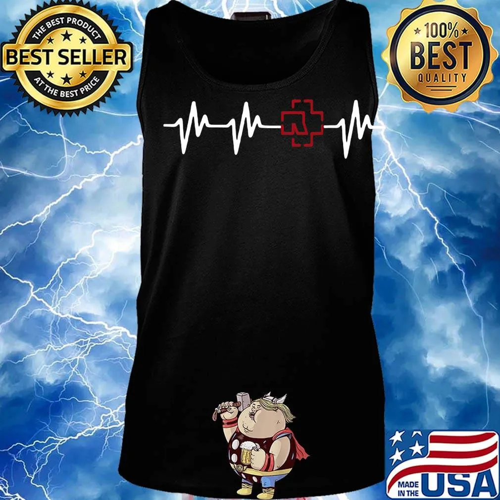 Rammstein band logo heartbeat s Tank top