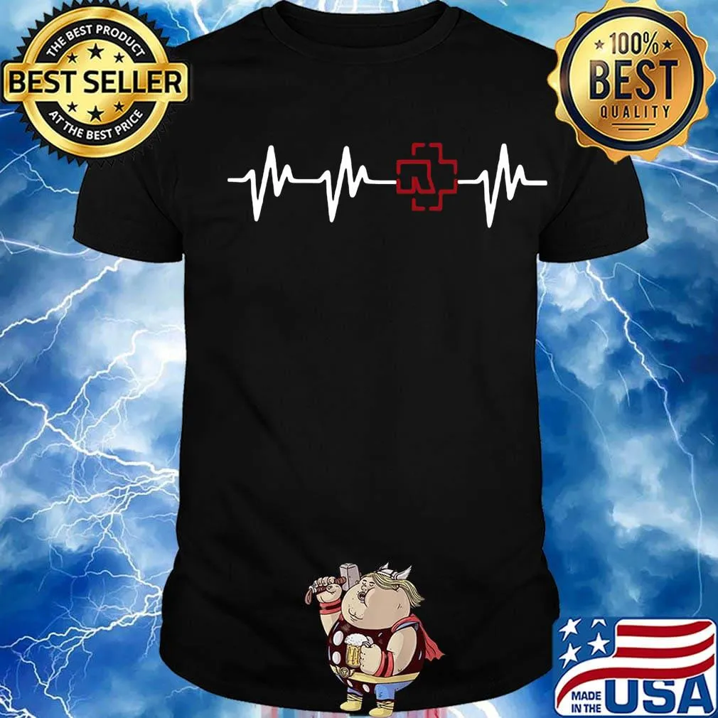 Rammstein band logo heartbeat shirt