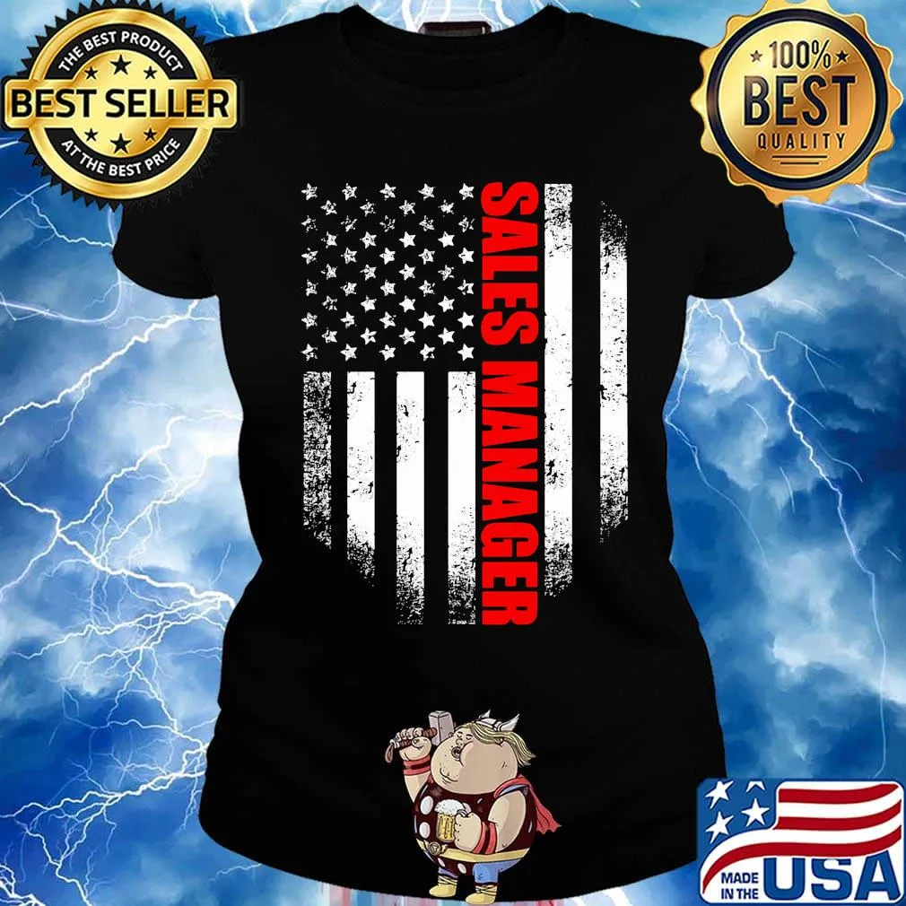 Sales manager american flag independence day s Ladies tee