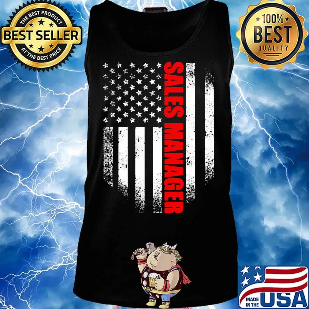 Sales manager american flag independence day s Tank top
