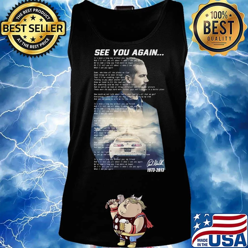 See you again wiz khalifa signature s Tank top