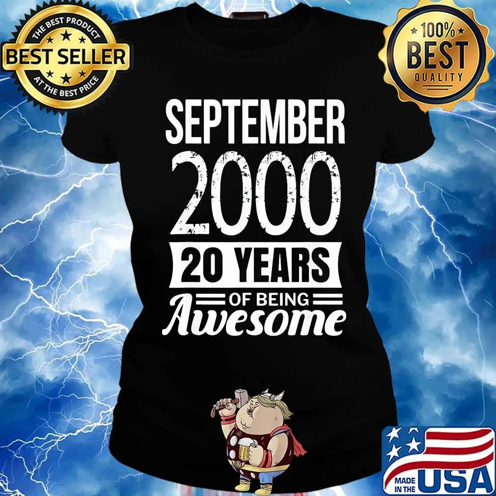 September 2000 20 years of being awesome s Ladies tee
