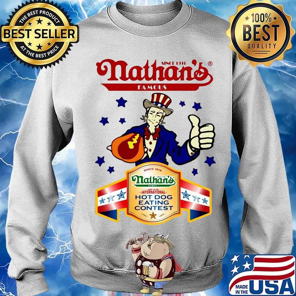 Since 1916 nathan's famous hot dog eating contets stars s Sweater