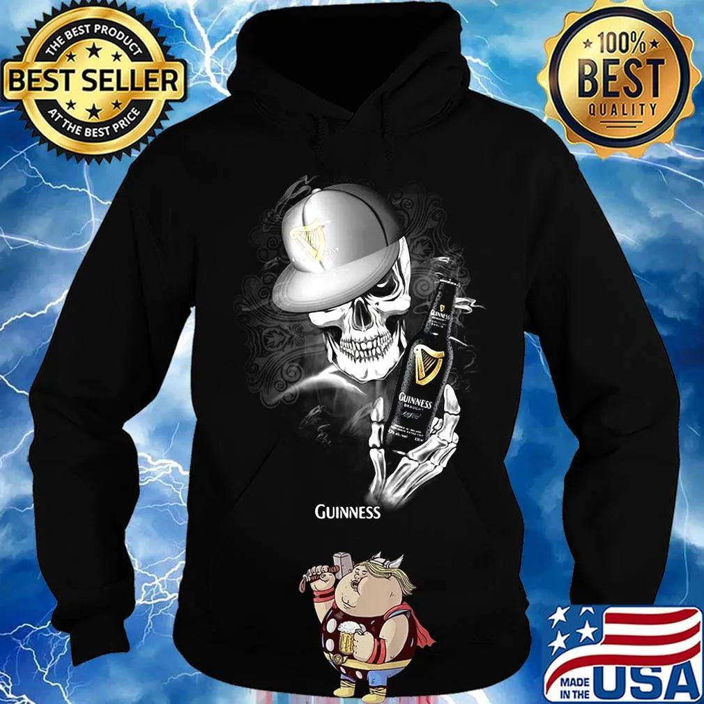Skeleton holding guinness beer logo s Hoodie