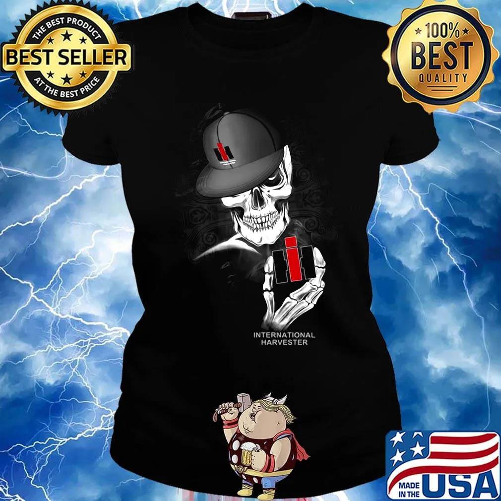 Skeleton skull international harvester logo s Ladies tee