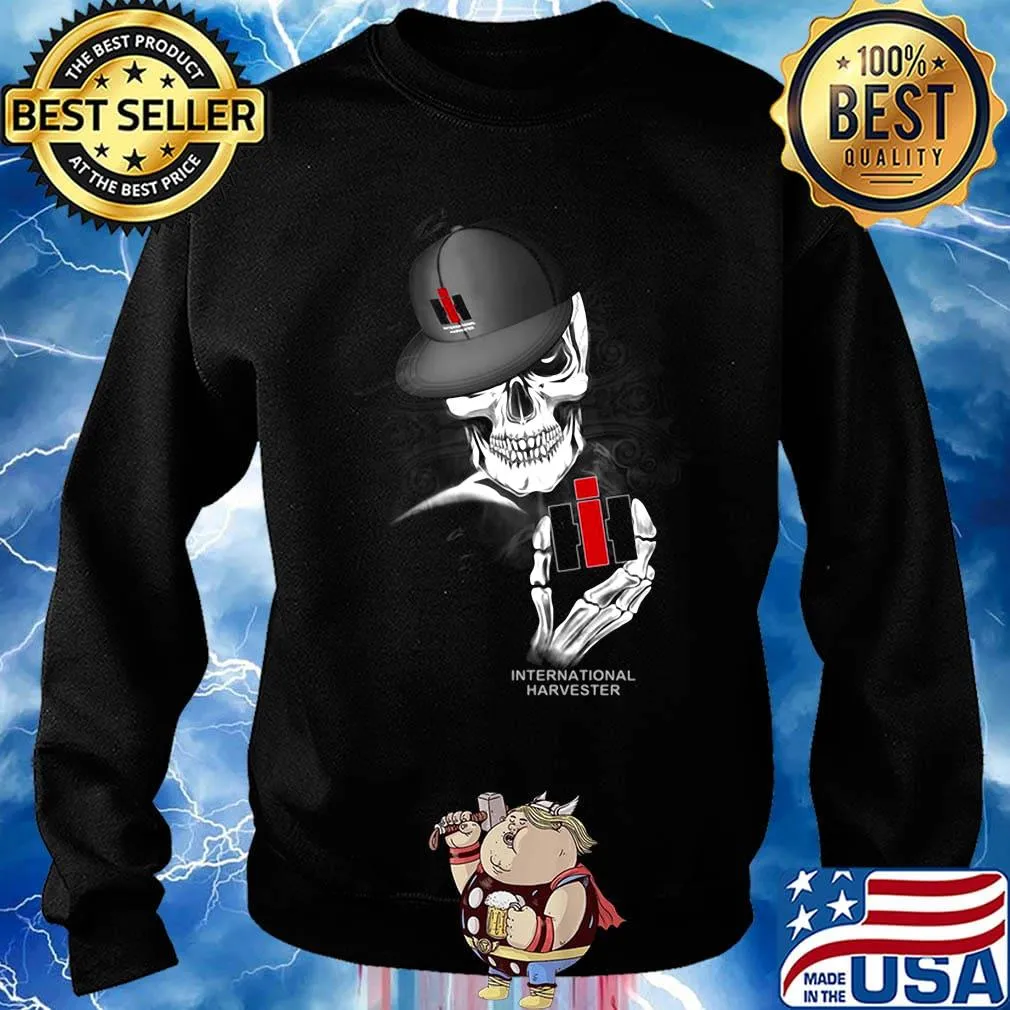 Skeleton skull international harvester logo s Sweater