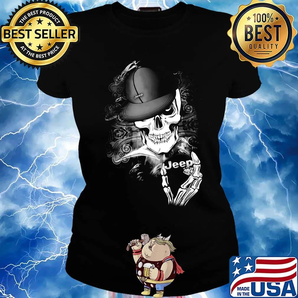 Skeleton skull jeep logo s Ladies tee
