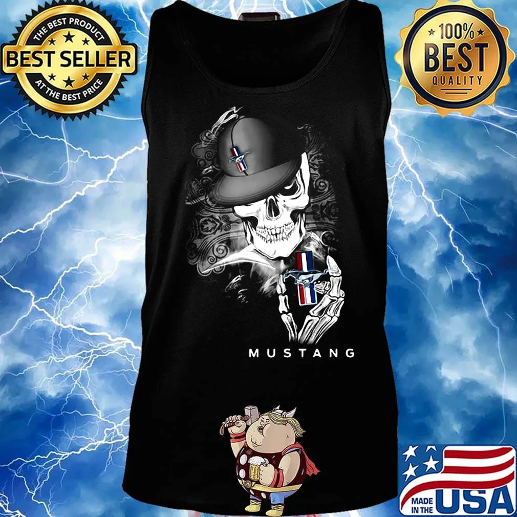 Skeleton skull mustang logo s Tank top