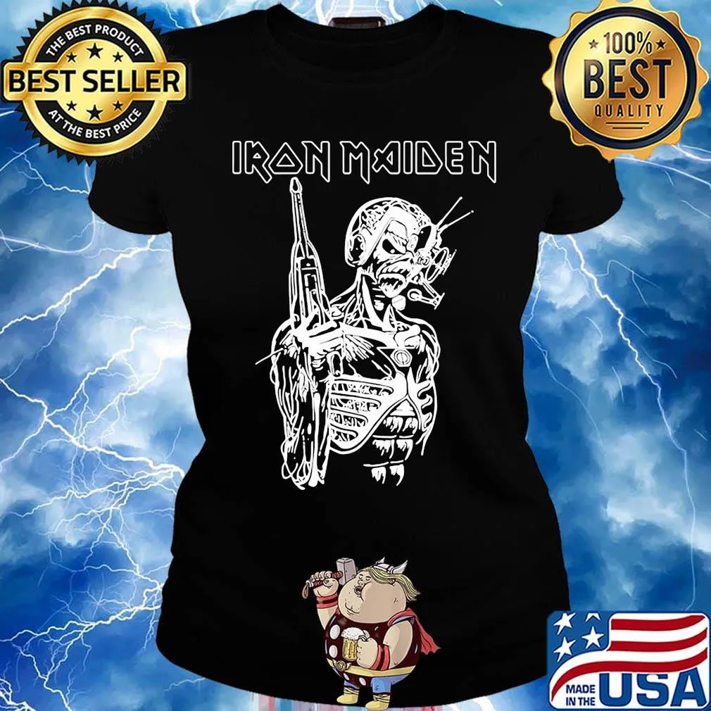 Skeleton veteran iron maiden s Ladies tee