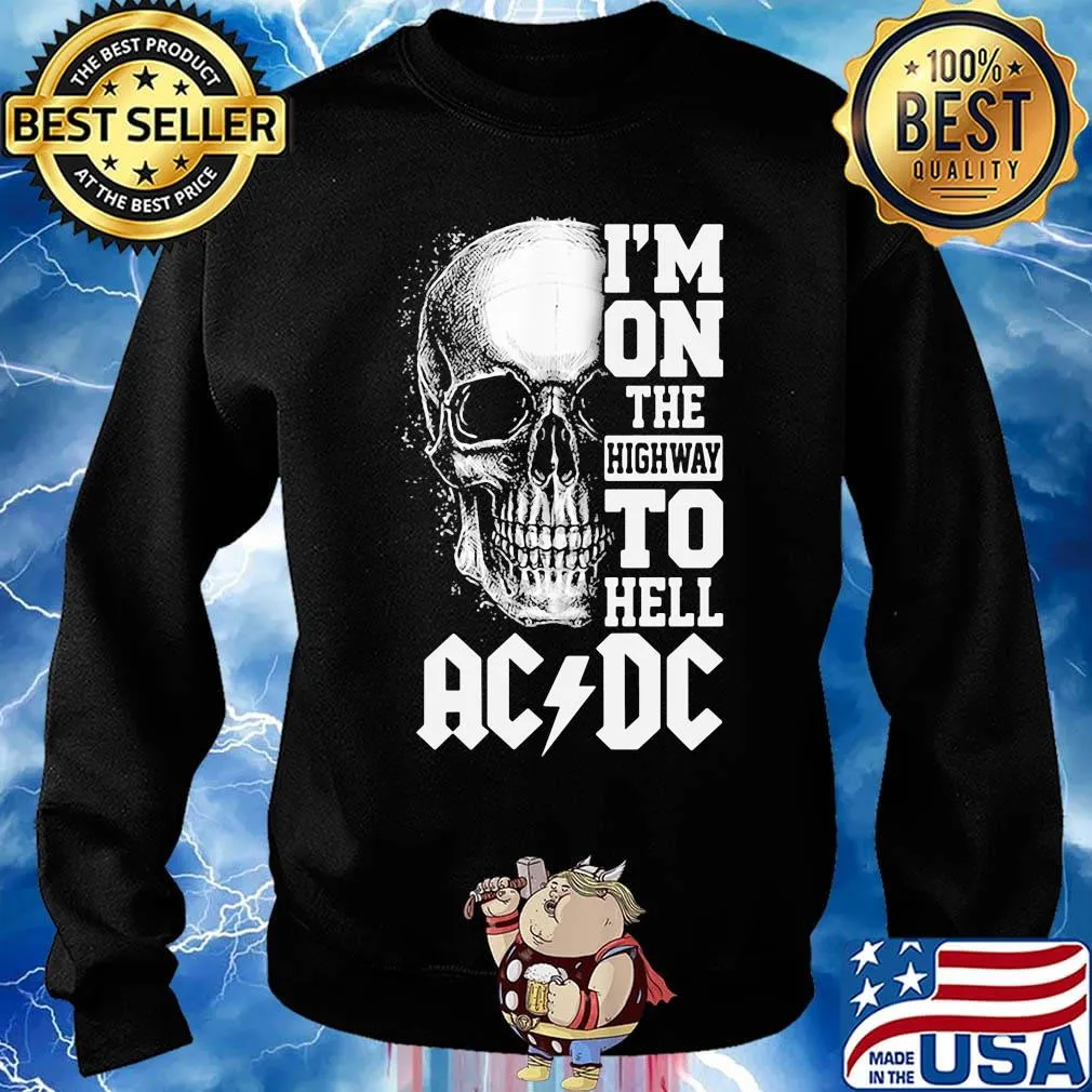 Skull i'm on the highway to hell acdc s Sweater