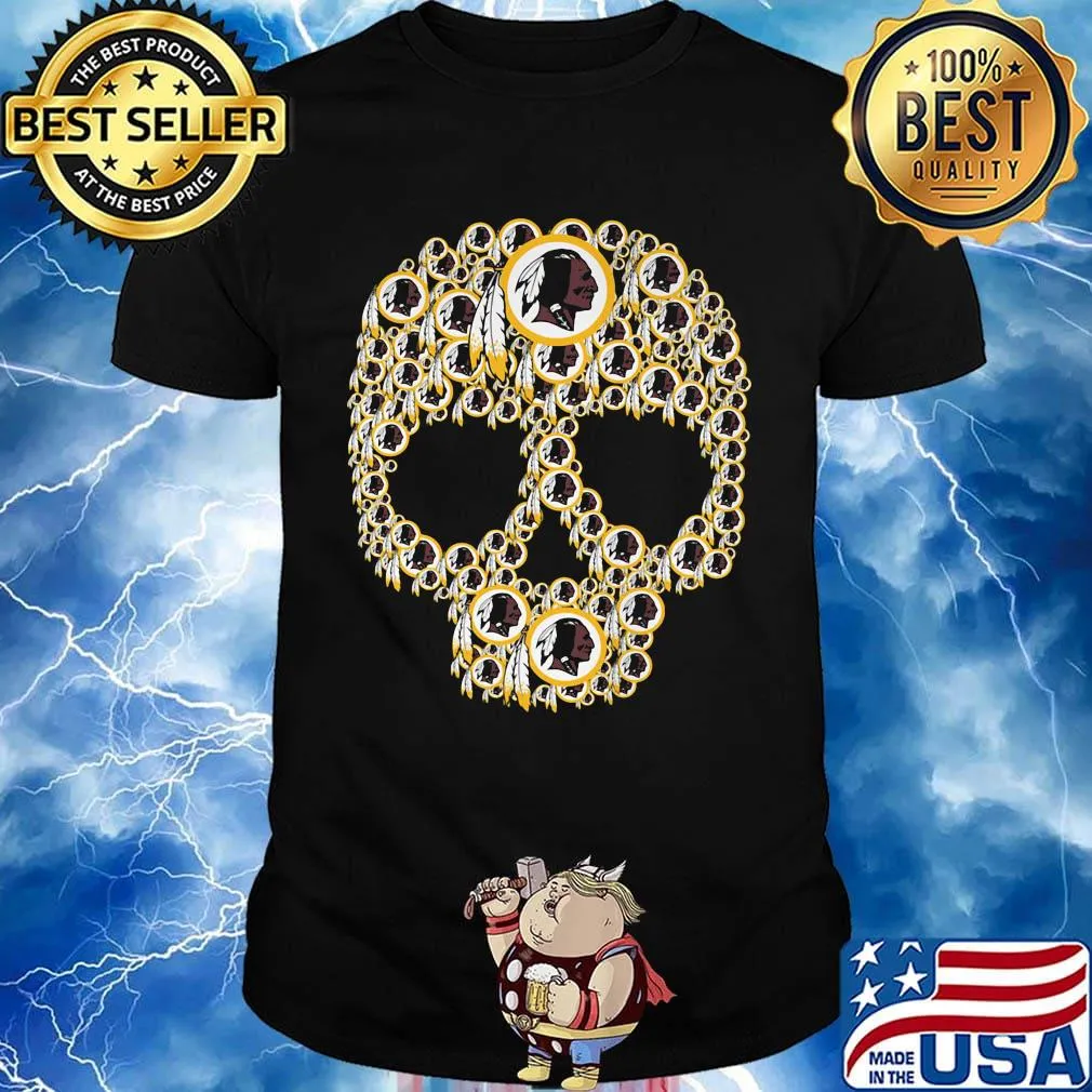 Skull washington redskins football logo shirt