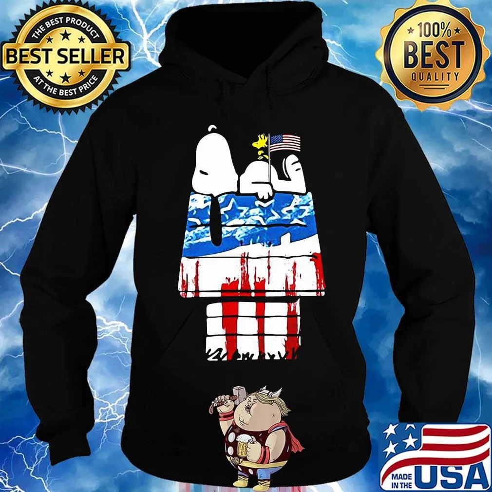 Snoopy and woodstock home america 4th july independence day s Hoodie