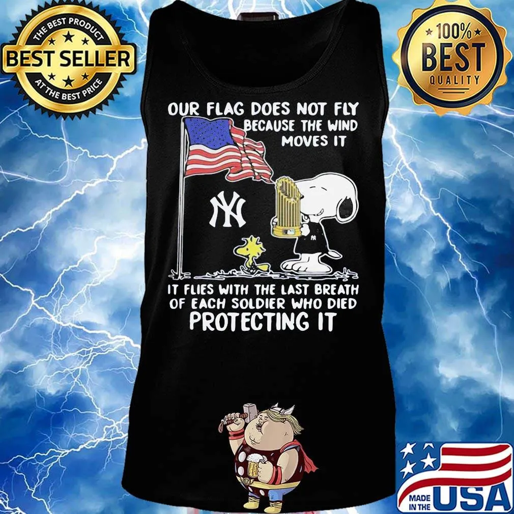 Snoopy and woodstock our flag does not fly because the wind moves it flies with the last breath of each soldier who died protecting it happy independence day s Tank top
