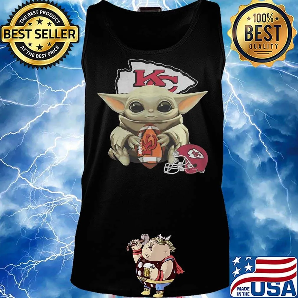 Star wars baby yoda hug kansas city chiefs football s Tank top