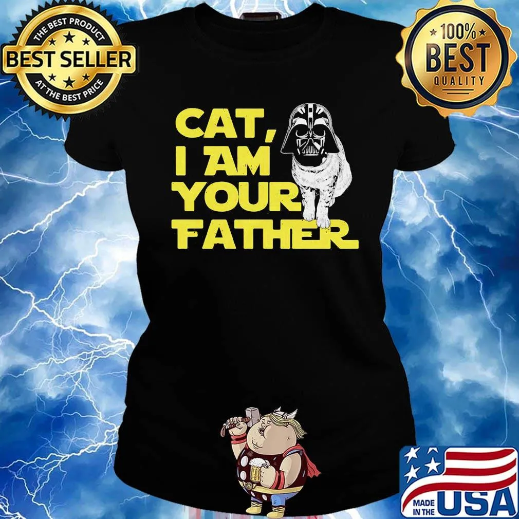 Star wars darth vader cat i am your father s Ladies tee