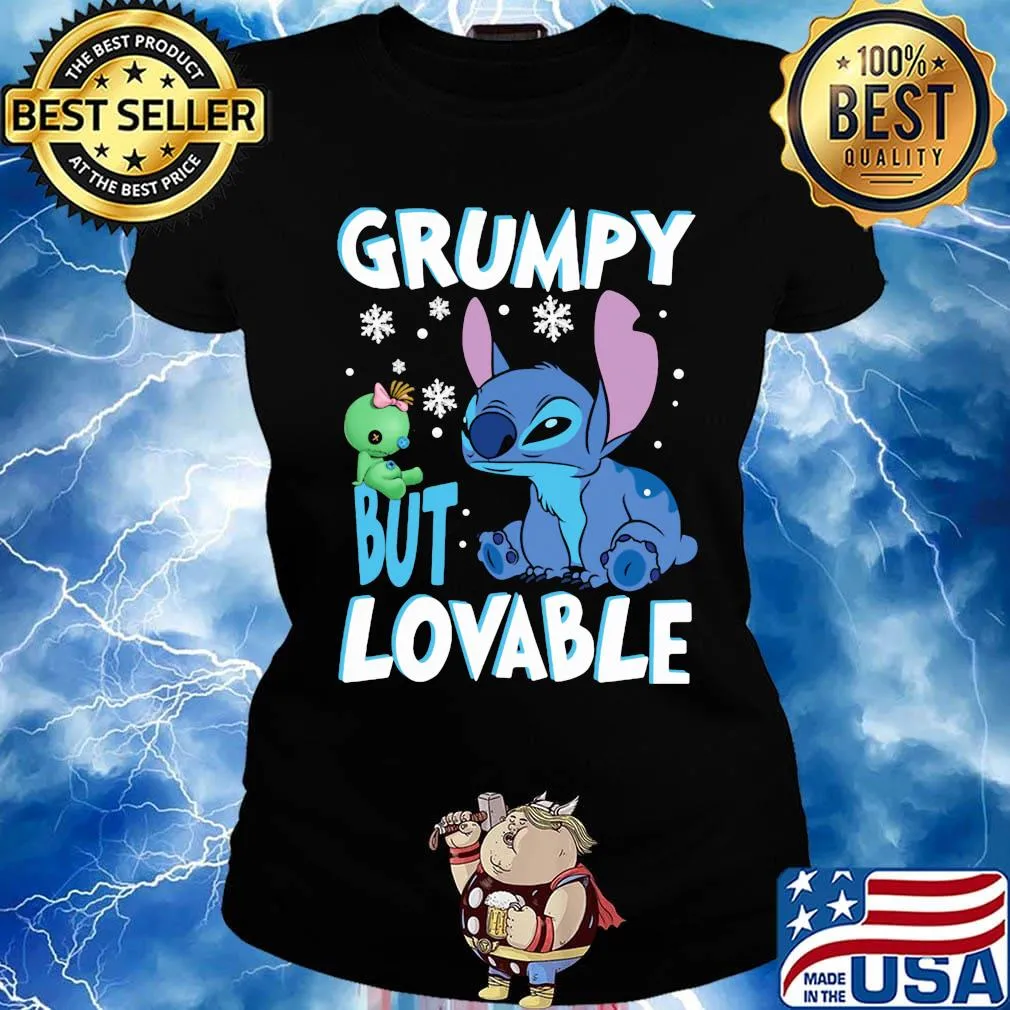Stitch grumpy but lovable snow s Ladies tee