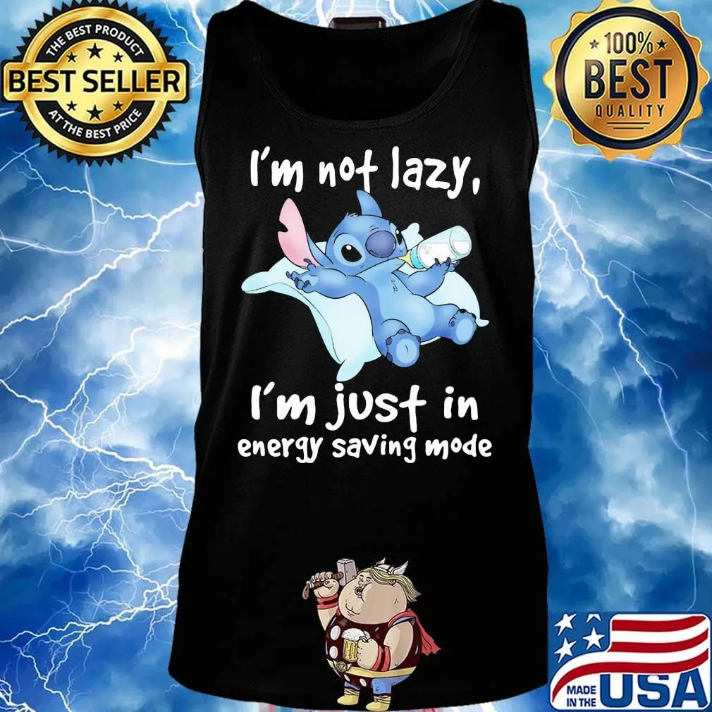 Stitch i'm not lazy i'm just in energy saving mode s Tank top