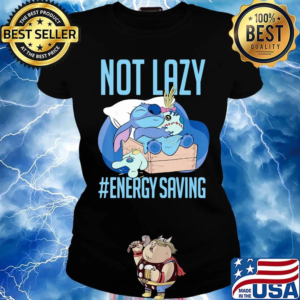 Stitch not lazy energy saving s Ladies tee