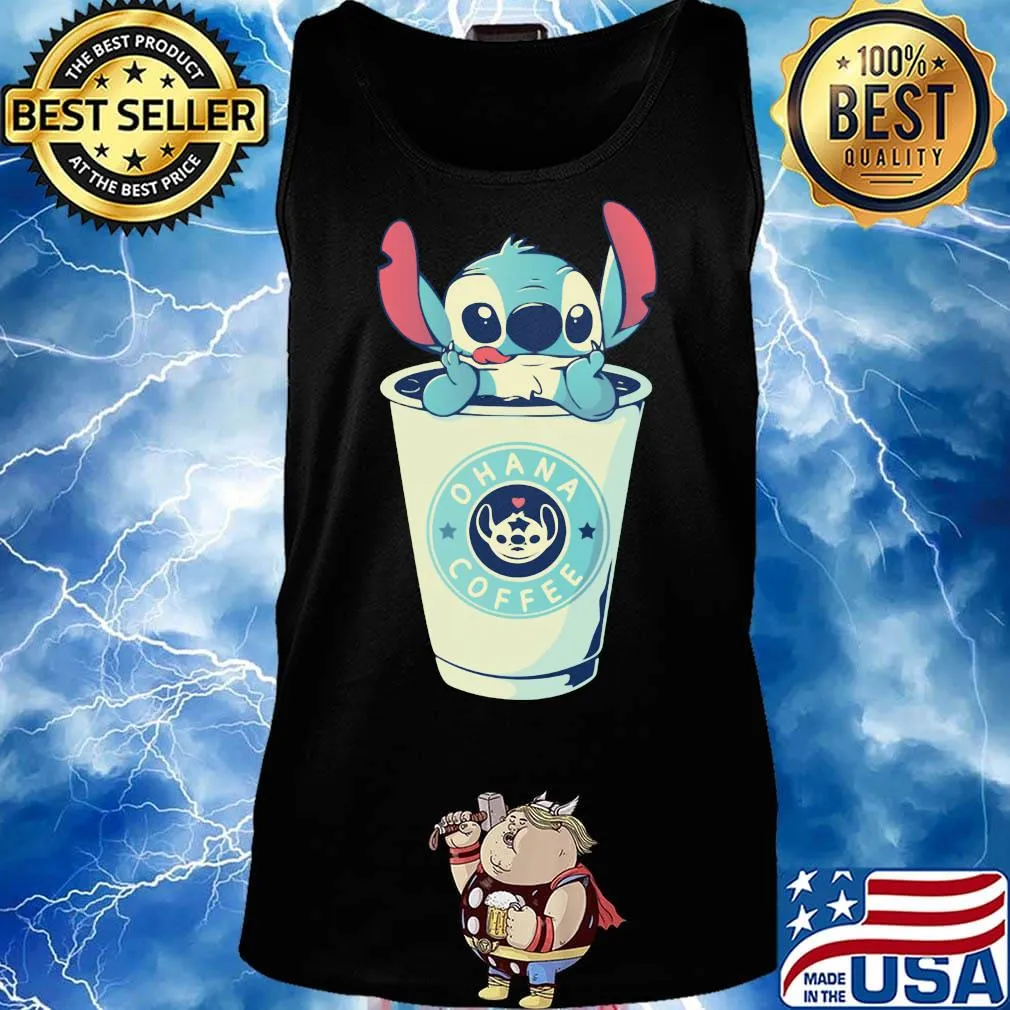 Stitch ohana coffee heart s Tank top