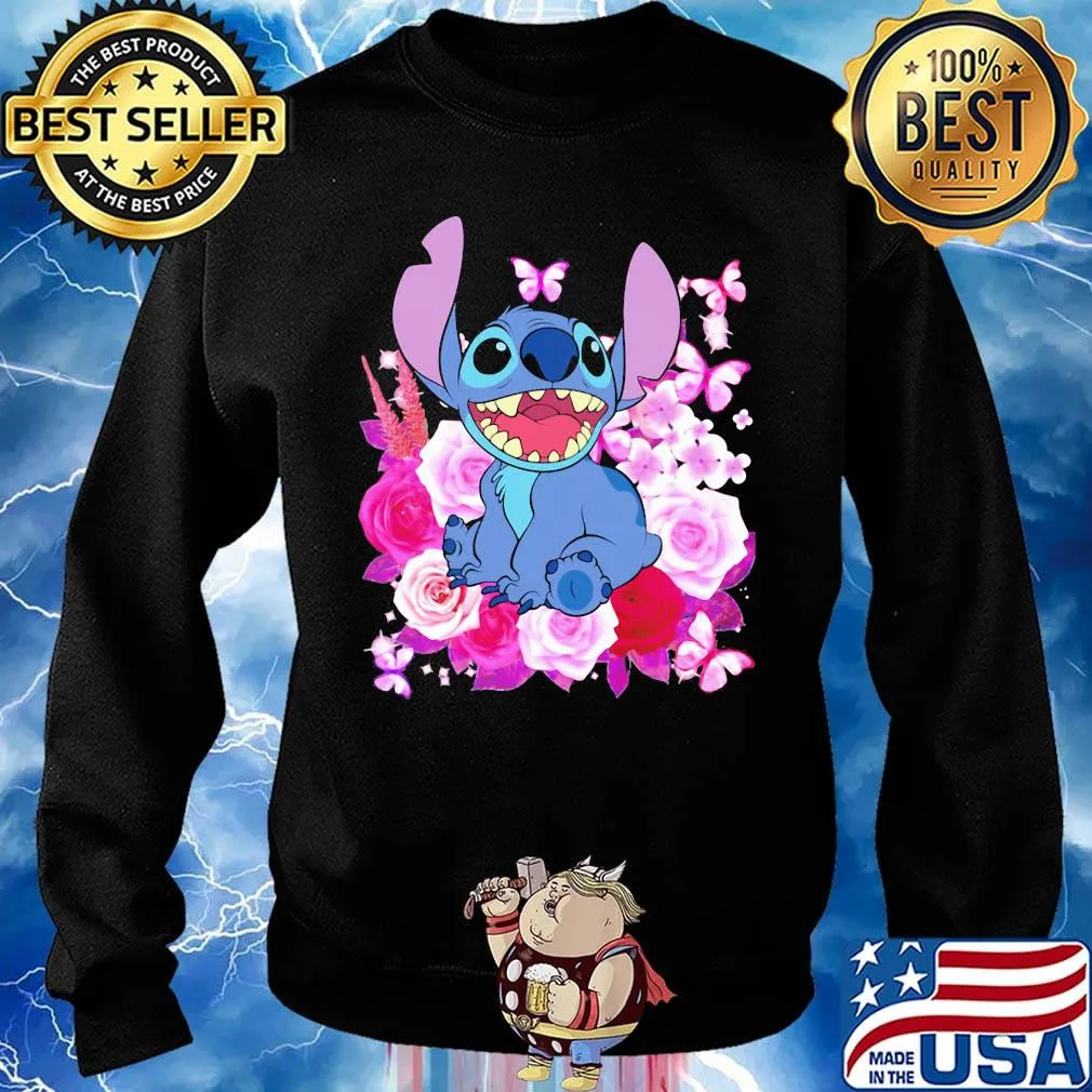 Stitch roses and butterflies s Sweater