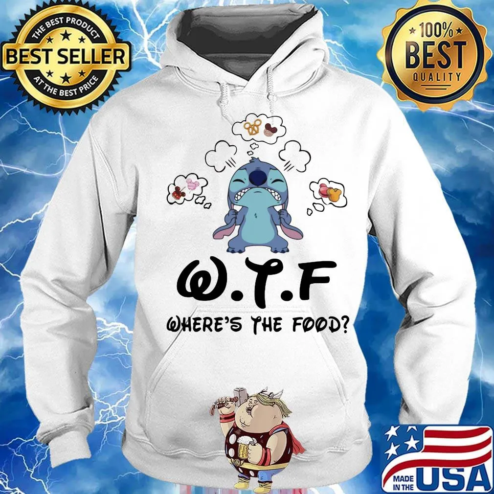 Stitch wtf where's the food white s Hoodie